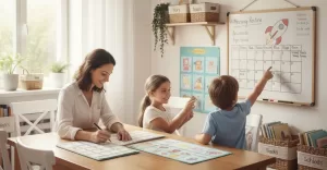 organizar rotina com filhos