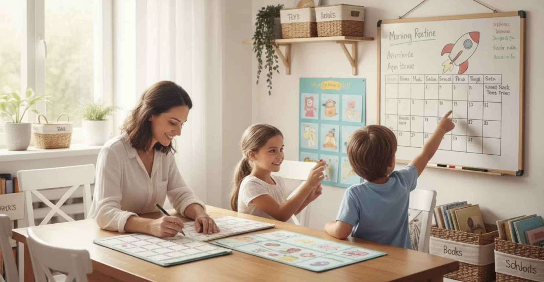 organizar rotina com filhos